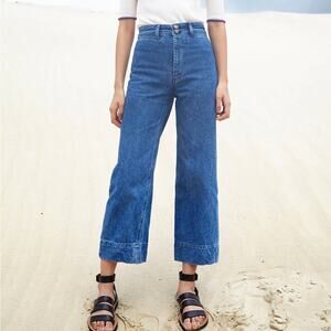Apiece Apart Blue Wide Leg Jeans